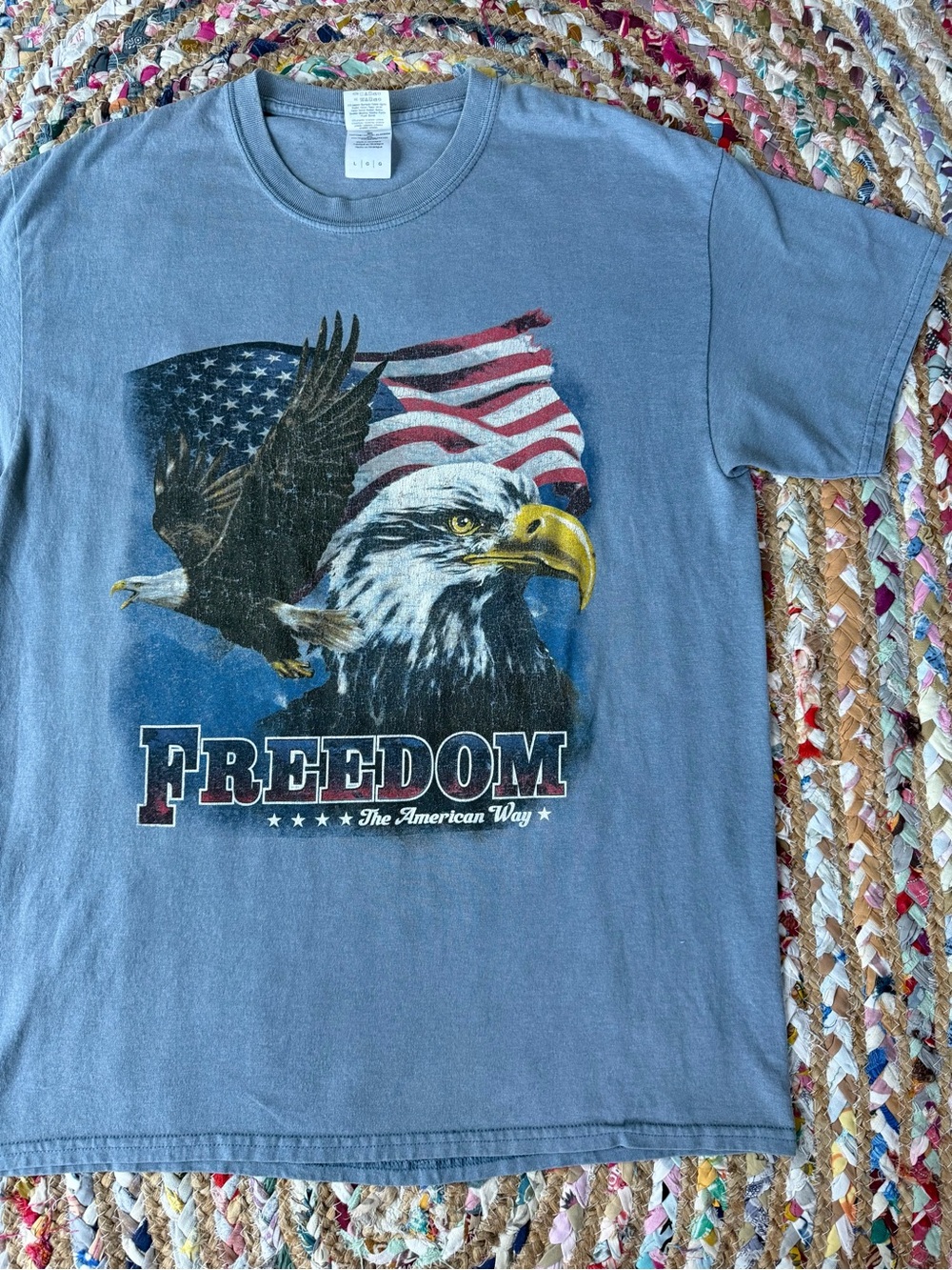Freedom Eagle Graphic Tee - Blue